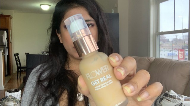 'Nuevo reseña de GET REAL SERUM FOUNDATION  flower beauty / opinion sincera + demo'