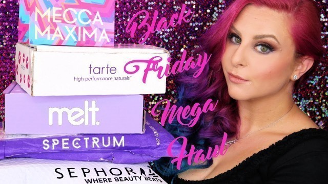 'BLACK FRIDAY MEGA HAUL //TARTE/ MELT COSMETICS/ SPECTRUM BRUSHES/ SEPHORA/ BEAUTY BAY//'