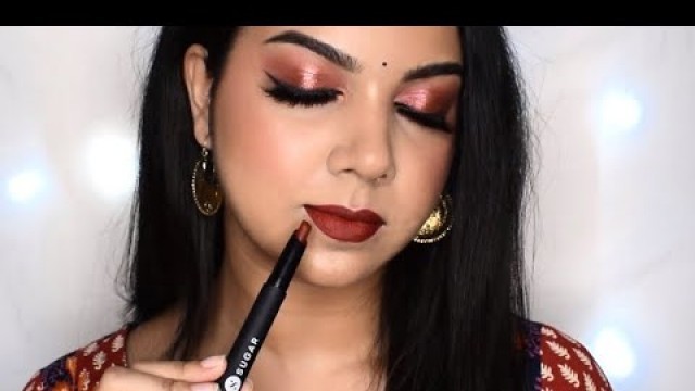 'LOHRI | PONGAL | SANKARANTI makeup | Festive Indian glam | Desi look | SUGAR cosmetics | #shorts'