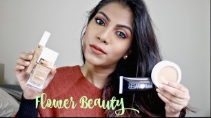 'Testing out Flower Beauty Base Makeup on Oily Skin ♡ Indian Brown skin tones | Shuanabeauty'