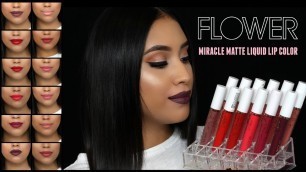 '$9 Flower Beauty MIRACLE MATTE LIQUID LIP COLOR SWATCHES'