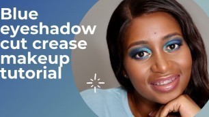 'Blue cut crease eye makeup tutorial spectrum & Inuka pallet'