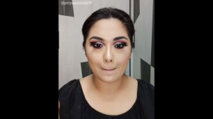 'Indian Makeup Look For Grey Outfit 