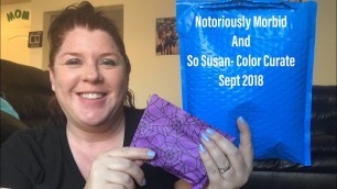 'NOTORIOUSLY MORBID// SO SUSAN- COLOR CURATED // SEPTEMBER 2018'