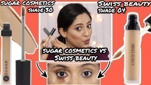 'SUGAR COSMETICS Magic wand concealer VS SWISS BEAUTY Liquid Concealer #supermakeupstyle'