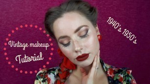 'Vintage makeup tutorial 1940/1950 - #vintage #makeuptutorial #mulac #vintagemakeup'