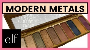 'ELF MAKEUP Eyeshadow Palette Tutorial - Modern Metals Affordable $12.00 Drugstore Cosmetics'