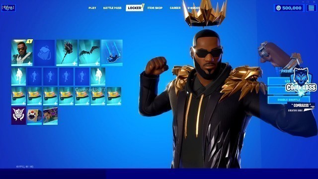 'Fortnite LeBron James Skin Showcase - 2 LeBron James Skins, 2 Back Blings, Pickaxe, Glider'