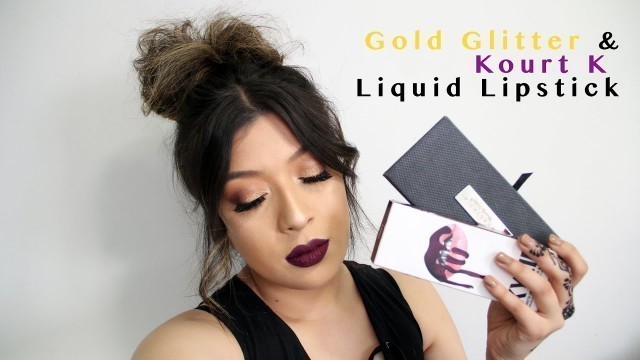 'Gold Glitter & Kourt K Liquid Lipstick | Rosita Cordova'