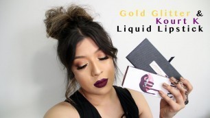 'Gold Glitter & Kourt K Liquid Lipstick | Rosita Cordova'