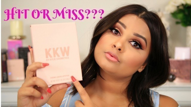 'KIM KARDASHIAN / KKW X KYLIE COSMETICS CREME LIQUID LIPSTICKS | REVIEW & SWATCHES (TAN SKINTONE)'