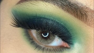 'Somkey Emerald Green Eye Makeup Tutorial| BH Cosmetics Artistry Palette|Habiba Samiha'