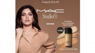 'Bhumi Pednekar Mac Cosmetics Studio Fix Fluid Now In A Mini Starting At Rs - 1750 T.V Advertisement'