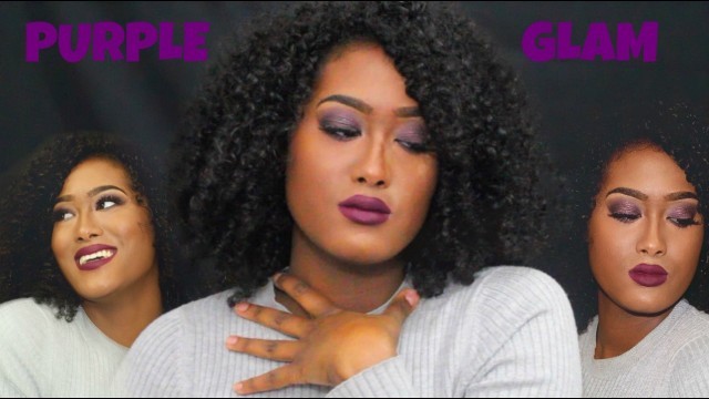 'VALENTINES DAY PURPLE GLAM ft  KYLIE COSMETICS KOURT K'