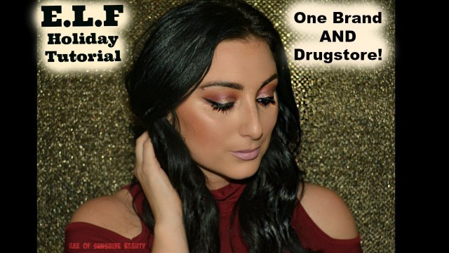 'ELF Cosmetics| One Brand Makeup Tutorial | Affordable Holiday Look | First Impression'