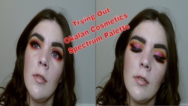 'Trying out the OKALAN Cosmetics Spectrum Palette | Ft LiveGlam ShadowMe Flocking Fabulous Palette'