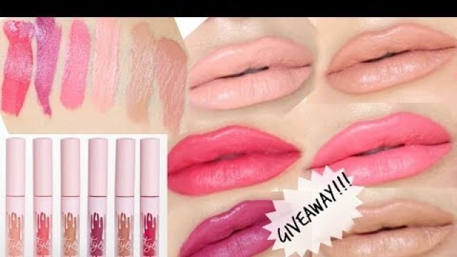 'Kylie Cosmetics Birthday Collection Mini Velvet Liquid Lipsticks Review/Swatches'