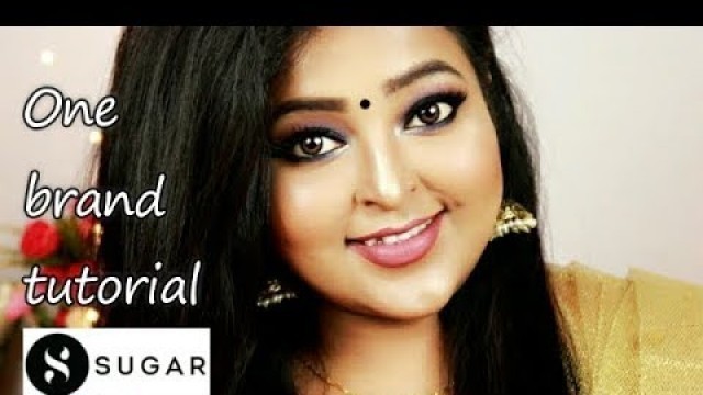 'One brand makeup tutorial|| SUGAR COSMETICS || Indian festive makeup look'