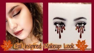 'Fall Inspired Makeup Look Using The Burgundy Palette By Kylie Cosmetics'