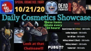 'Dead Frontier 2: 10/21/20 \"Daily Cosmetics Showcase!\" We Got a new Chainsaw!!! PUBG in DF2?!?'